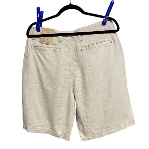 WEATHERPROOF VINTAGE Men's Solid Linen Rayon Flat Front Shorts 9” Inseam-SZ 32 - Picture 7 of 7
